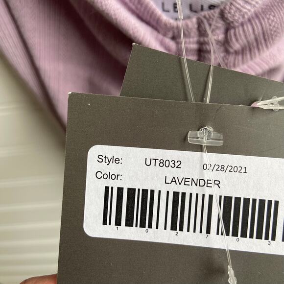 Le Lis S Lavender Purple Tie Up Ruched Keyhole Cutout Camisole Bodysuit - Picture 6 of 7